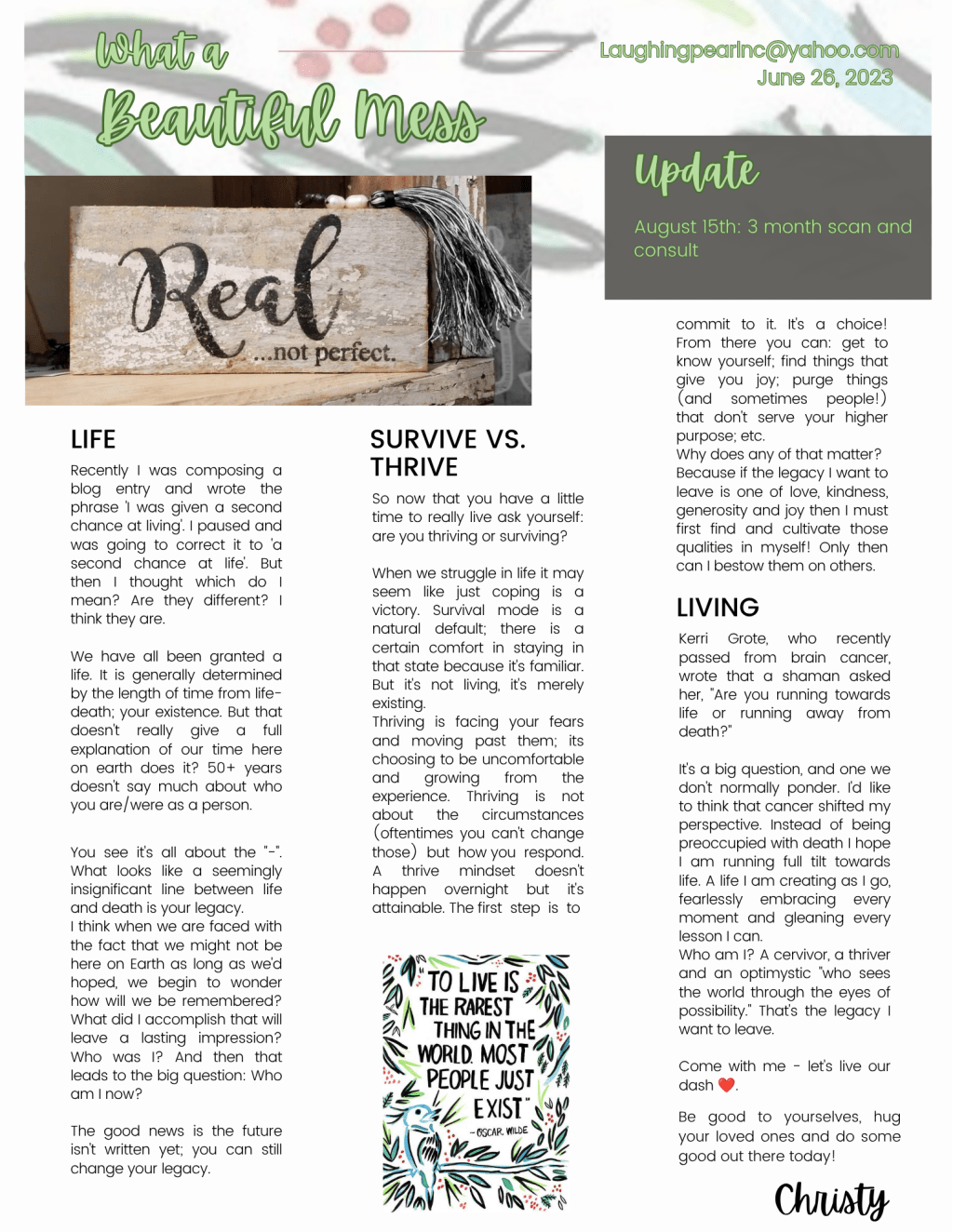 LIFE/ SURVIVE VS.&nbsp;THRIVE